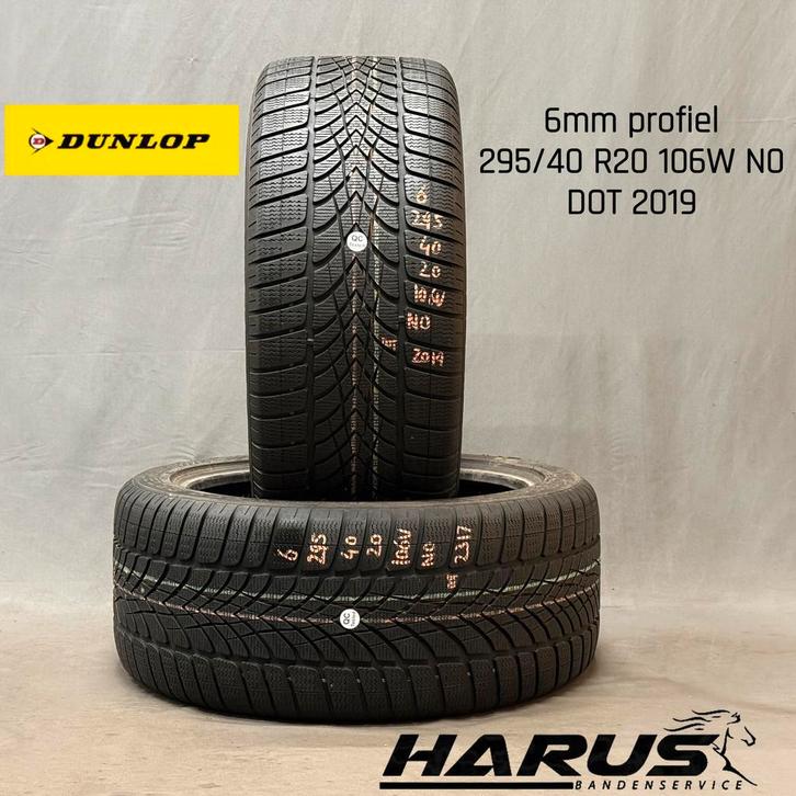 295/40/20 106W N0 Dunlop winterbanden 6mm profiel 2X, Auto-onderdelen, Banden en Velgen, 20 inch, Erkend duurzaam, Winterbanden