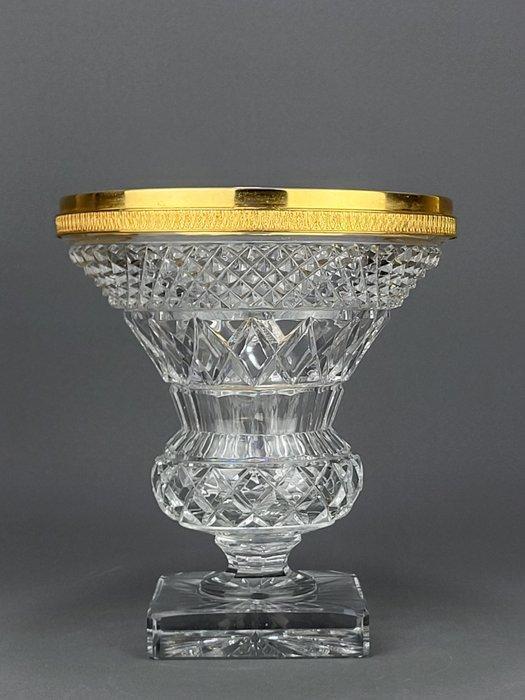 Vaas - Kristal - Geslepen kristallen vaas / urn, Antiek en Kunst, Curiosa en Brocante