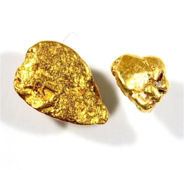 Gold Alaska Goud nugget- 0.33 g - (2), Verzamelen, Mineralen en Fossielen