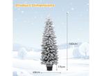 Kunstkerstboom - 249 Takken - 120 Warmwitte LED-Lampjes -150, Verzenden, Nieuw