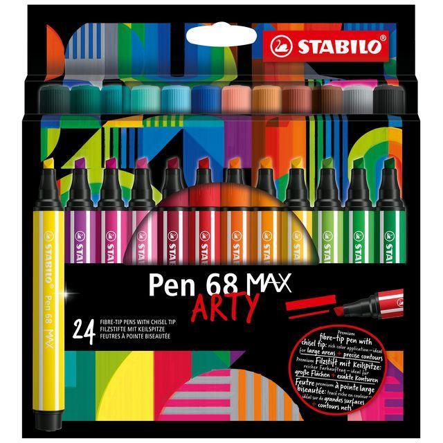 Viltstift STABILO Pen 68 Max Arty assorti etui à 24 stuks, Diversen, Schrijfwaren, Ophalen of Verzenden
