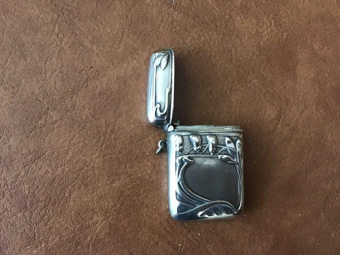 Luciferdooshouder - Zilver - Zilveren Tondeldoos, Antiek en Kunst, Kunst | Designobjecten