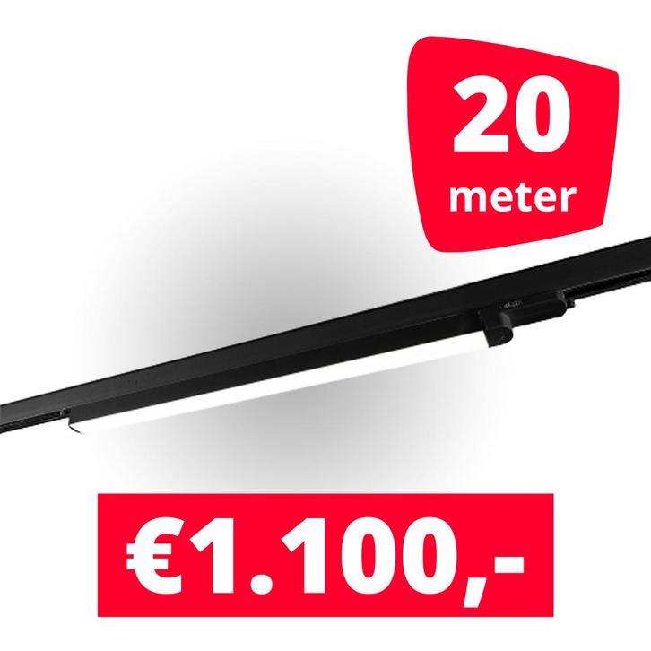 10x LED Railverlichting TL Linear Black spots + 20M rails, Zakelijke goederen, Kantoor en Winkelinrichting | Winkel en Inventaris