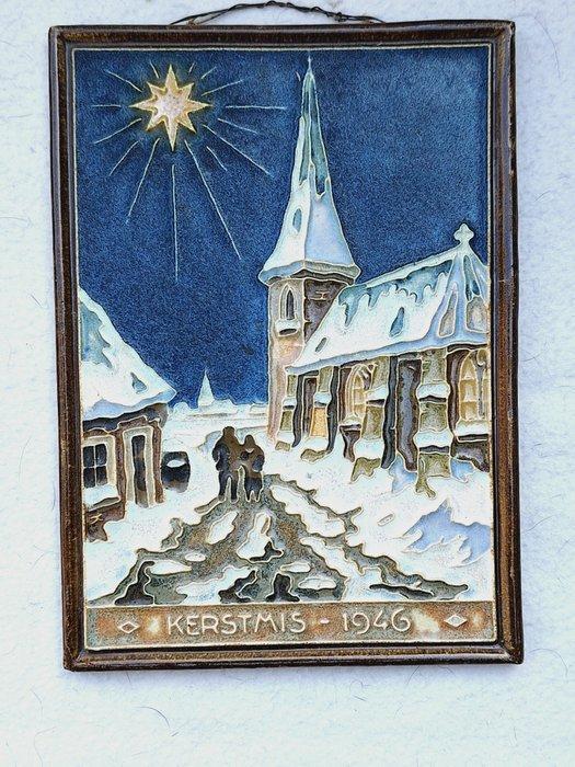 Tegel - De Porceleyne Fles - Kerstmis 1946, Antiek en Kunst, Antiek | Glas en Kristal