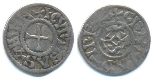 Denar Curtisassonien Karolinger: Karl der Kahle, 843-877, Postzegels en Munten, Munten | Europa | Niet-Euromunten, Verzenden