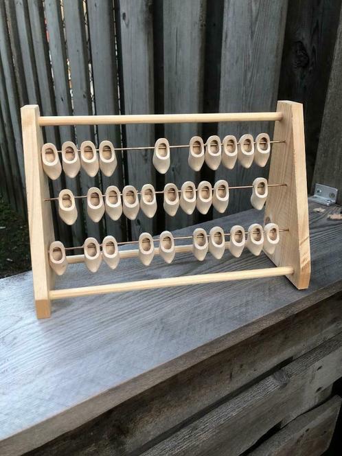 Klompen telraam met 30 klompjes, kraamkado, Kinderen en Baby's, Speelgoed | Houten speelgoed, Overige typen, Nieuw, Ophalen of Verzenden