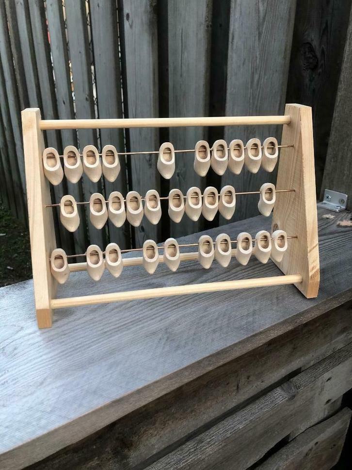 Klompen telraam met 30 klompjes, kraamkado, Kinderen en Baby's, Speelgoed | Houten speelgoed, Overige typen, Nieuw, Ophalen of Verzenden