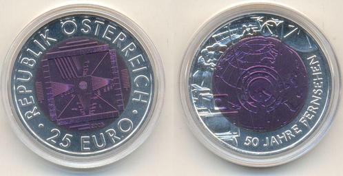 25 Euro 50 Jahre Fernsehen 2005 Österreich:, Postzegels en Munten, Munten | Europa | Euromunten, Verzenden
