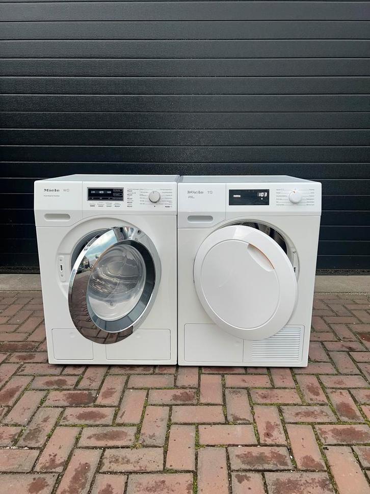 GAVE MIELE 8KG TWINDOS Wasmachine Miele 8KG Warmtepompdroger, Witgoed en Apparatuur, Wasmachines, Minder dan 85 cm, 1600 toeren of meer