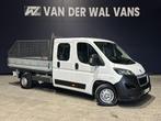 Peugeot Boxer 2.0 BlueHDI 130pk Pick up Dubbel Cabine Open l, Stof, Gebruikt, Wit, Dealer onderhouden