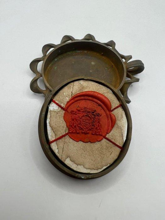 Reliekhouder - Brons, Gouden cartiglio - 20e eeuw - San Luca, Antiek en Kunst, Kunst | Niet-Westerse kunst