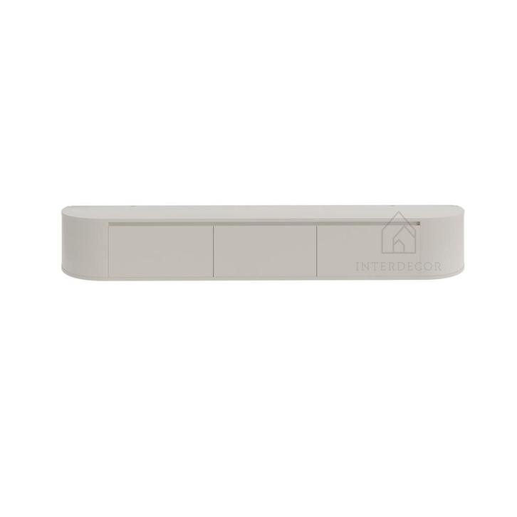 Elegance Collection Japandi Aura Curved TV Meubel, Huis en Inrichting, Kasten | Televisiemeubels, 25 tot 50 cm, Nieuw, Overige materialen