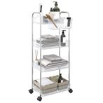 vidaXL Opbergtrolley 4-laags 37x28x95 cm acryl transparant, Verzenden, Nieuw