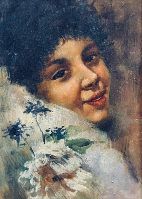 Scuola italiana (XX), da Vincenzo Irolli - Ritratto di, Antiek en Kunst, Kunst | Schilderijen | Klassiek