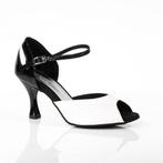 Lidmag Dames Latin Dansschoenen 6/43 zwart lakleer en witte, Verzenden, Nieuw
