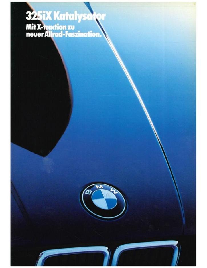 1986 BMW 3 SERIES 325iX KATALYSATOR BROCHURE DUITS, Boeken, Auto's | Folders en Tijdschriften, BMW