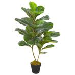 vidaXL Kunstplant met pot vioolbladplant 90 cm groen, Verzenden, Nieuw
