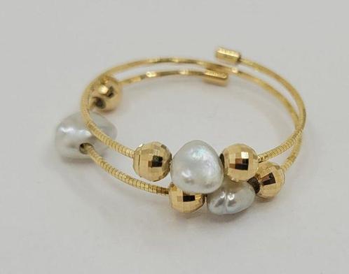 Zonder Minimumprijs - Ring - 18 karaat Geel goud - Keshi, Sieraden, Tassen en Uiterlijk, Ringen