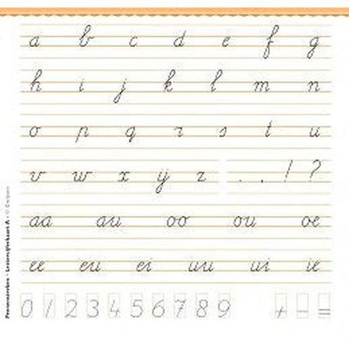 Pennenstreken Letter/Cijferkaart A (per stuk), Boeken, Schoolboeken, Nieuw, Verzenden