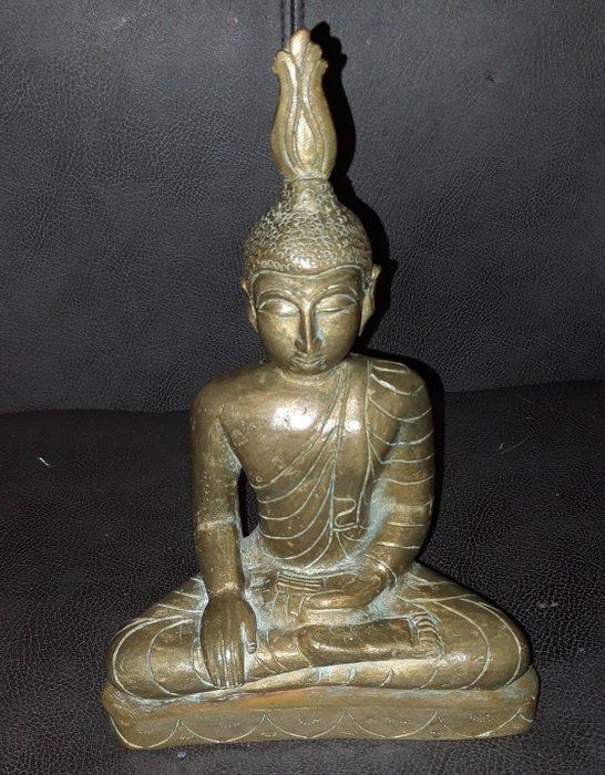 Zittende Boeddha - 26 cm - Brons - Sri Lanka - 19th century, Antiek en Kunst, Kunst | Niet-Westerse kunst