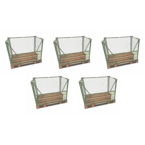 Palletrand inklapbaar 1200x800x980mm, 1 lange zijde half, Zakelijke goederen, Kantoor en Winkelinrichting | Magazijn, Stelling en Opslag