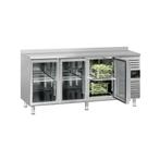 GGM Gastro | Koelwerkbank ECO - 1800x700mm - met 3 glazen |, Verzenden, Nieuw in verpakking, RVS Meubilair