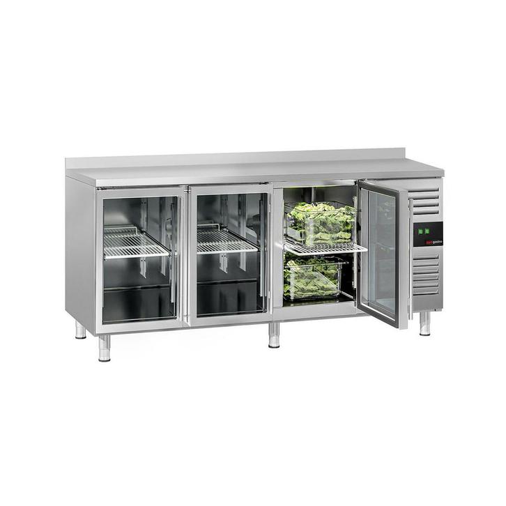 GGM Gastro | Koelwerkbank ECO - 1800x700mm - met 3 glazen |, Zakelijke goederen, Horeca | Keukenapparatuur, RVS Meubilair, Verzenden