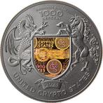 Verenigde Crypto-Staten. 1000 Satoshi 2024 Ukraine The Land