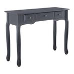 Console tafel sidetafel 3 lades landelijk 100x35x78 donkergr, Huis en Inrichting, Woonaccessoires | Wandplanken en Boekenplanken