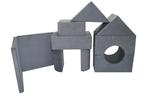 Foam blokken - soft play - ITAKA - 9 delig - donkergrijs, Ophalen of Verzenden, Nieuw