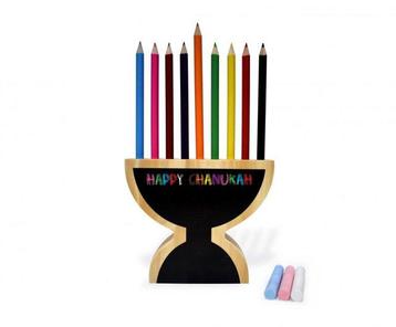 Houten Chanukah / Chanoeka Menorah, (Chanoekia) potlodens... beschikbaar voor biedingen