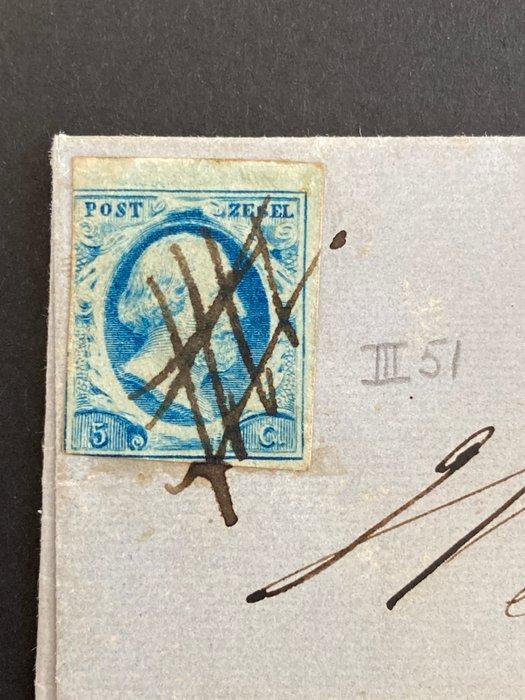 Nederland 1868 - Eerste emissie 5 cent enkelfrankering met, Postzegels en Munten, Postzegels | Nederland