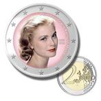 Monaco. 2 Euro ND Grace Kelly coloriée en (Zonder