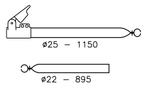Campking Verandastang 25/22mm 120-200cm Aluminium Quickgrip, Nieuw