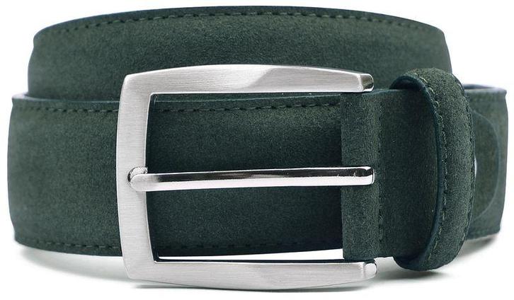 Suitable Riem Suède Leer Donkergroen maat 105 Heren, Kleding | Heren, Riemen en Ceinturen, Nieuw, Echt leder, Verzenden