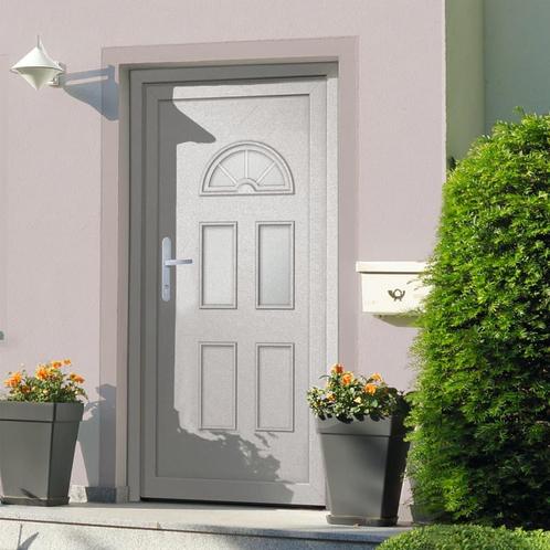 vidaXL Voordeur 98x198 cm PVC wit, Doe-het-zelf en Verbouw, Deuren en Horren, Nieuw, Verzenden
