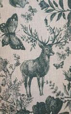 410x280cm! Artmaison Exclusieve stof met bosdieren - Textiel, Antiek en Kunst, Antiek | Kleden en Textiel