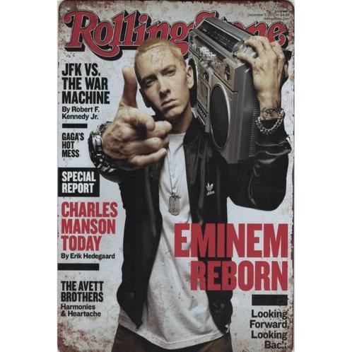Wandbord Artiesten - Eminem Reborn, Verzamelen, Muziek, Artiesten en Beroemdheden, Poster, Artwork of Schilderij, Nieuw, Ophalen of Verzenden
