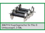 TRAINLINE45 3067112 Kugellagerachse 3 Stück für Piko G Um., Ophalen of Verzenden, Nieuw, Overige typen, Analoog