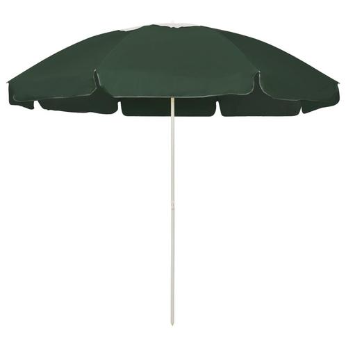 vidaXL Strandparasol 240 cm groen, Tuin en Terras, Parasols, Strandparasol, Nieuw, 2 tot 3 meter, Verzenden