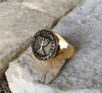 AJS - Unieke Israëlische Menora Goud verguld hypoallergeen, Antiek en Kunst, Antiek | Boeken en Bijbels