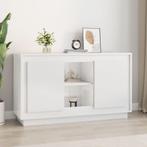 vidaXL Dressoir 102x35x60 cm bewerkt hout hoogglans wit, 100 tot 150 cm, Verzenden, Nieuw, 25 tot 50 cm