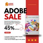 ACTIE! Adobe Creative Cloud – 2 apparaten + 4000 AI tokens, Nieuw, Windows