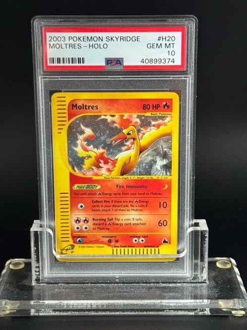 Pokémon - 1 Graded card - moltres Skyridge holo - PSA 10, Hobby en Vrije tijd, Verzamelkaartspellen | Pokémon