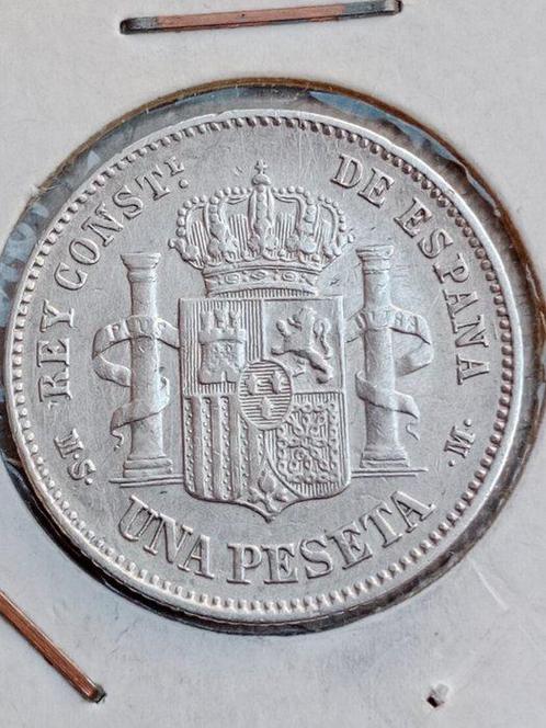 Spanje. Alfonso XII. 1 Peseta 1885 *85 MSM - Madrid (Zonder, Postzegels en Munten, Munten | Europa | Niet-Euromunten
