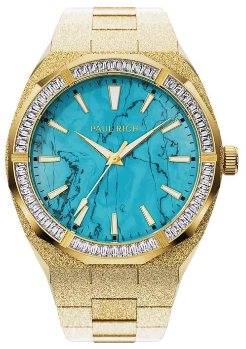 Paul Rich Frosted Star Dust Azure Dream Gold FSD21 horloge, Sieraden, Tassen en Uiterlijk, Horloges | Heren, Staal, Nieuw, Staal