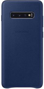Samsung Lederen Cover - voor Samsung Galaxy S10 Plus - Blauw, Telecommunicatie, Ophalen of Verzenden, Nieuw