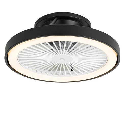 Smart plafondventilator zwart incl. LED met, Huis en Inrichting, Lampen | Plafondlampen, Nieuw, Overige materialen