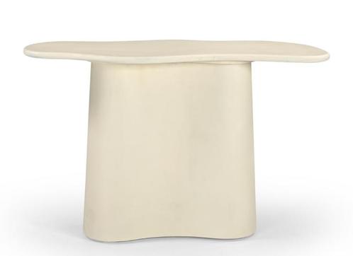 Side Table Organische Vorm Japandi | Hout | Off White | 120x, Huis en Inrichting, Tafels | Sidetables, Nieuw, Ophalen