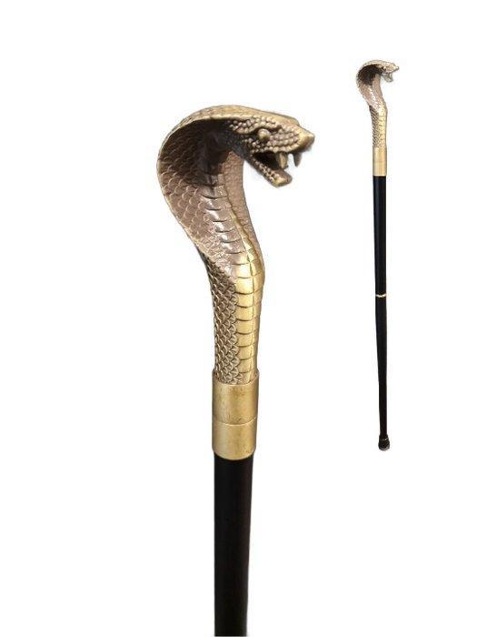 Wandelstok - Staal, Aluminium - cobra slang, Antiek en Kunst, Kunst | Designobjecten